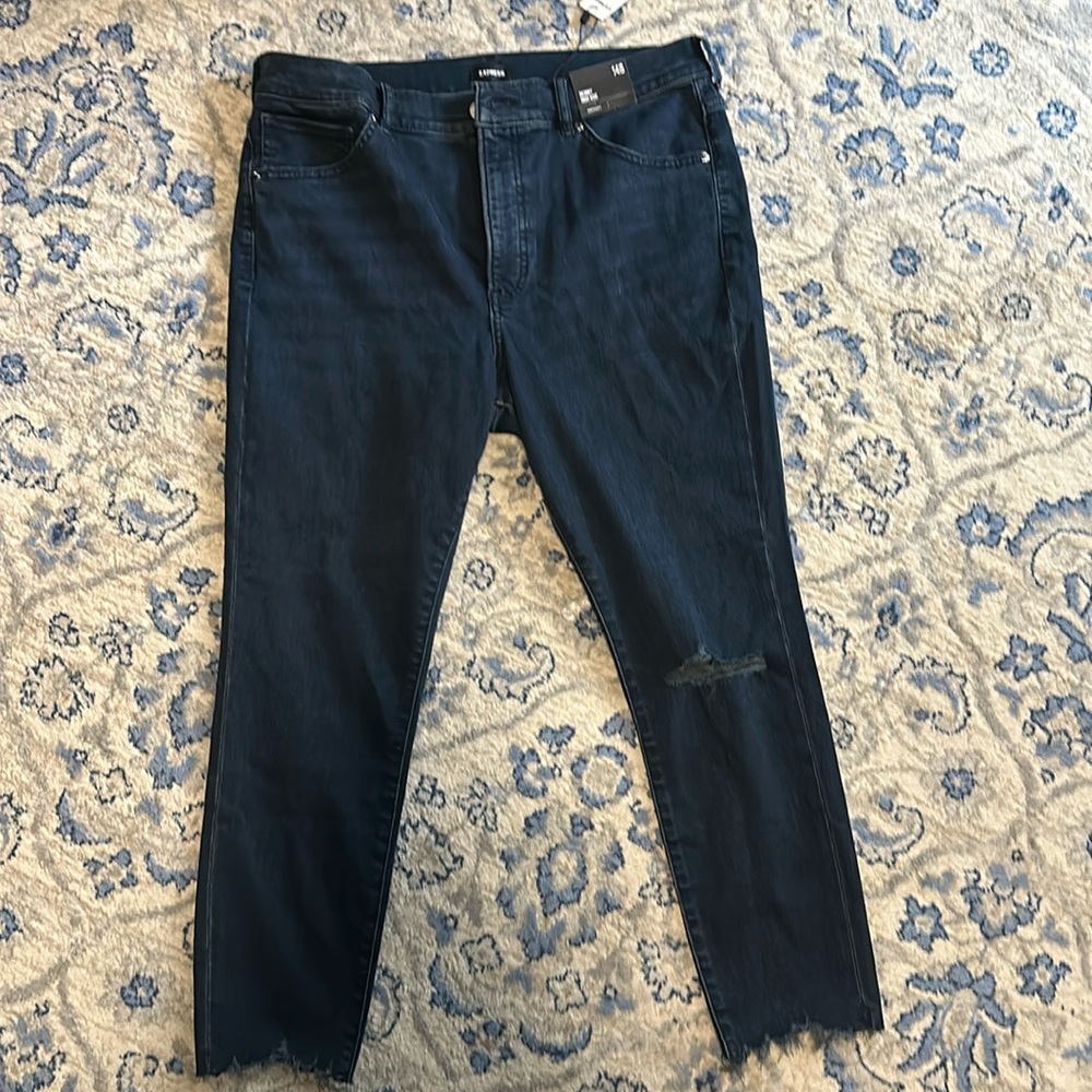 EXPRESS super soft, high-rise skinny jeans